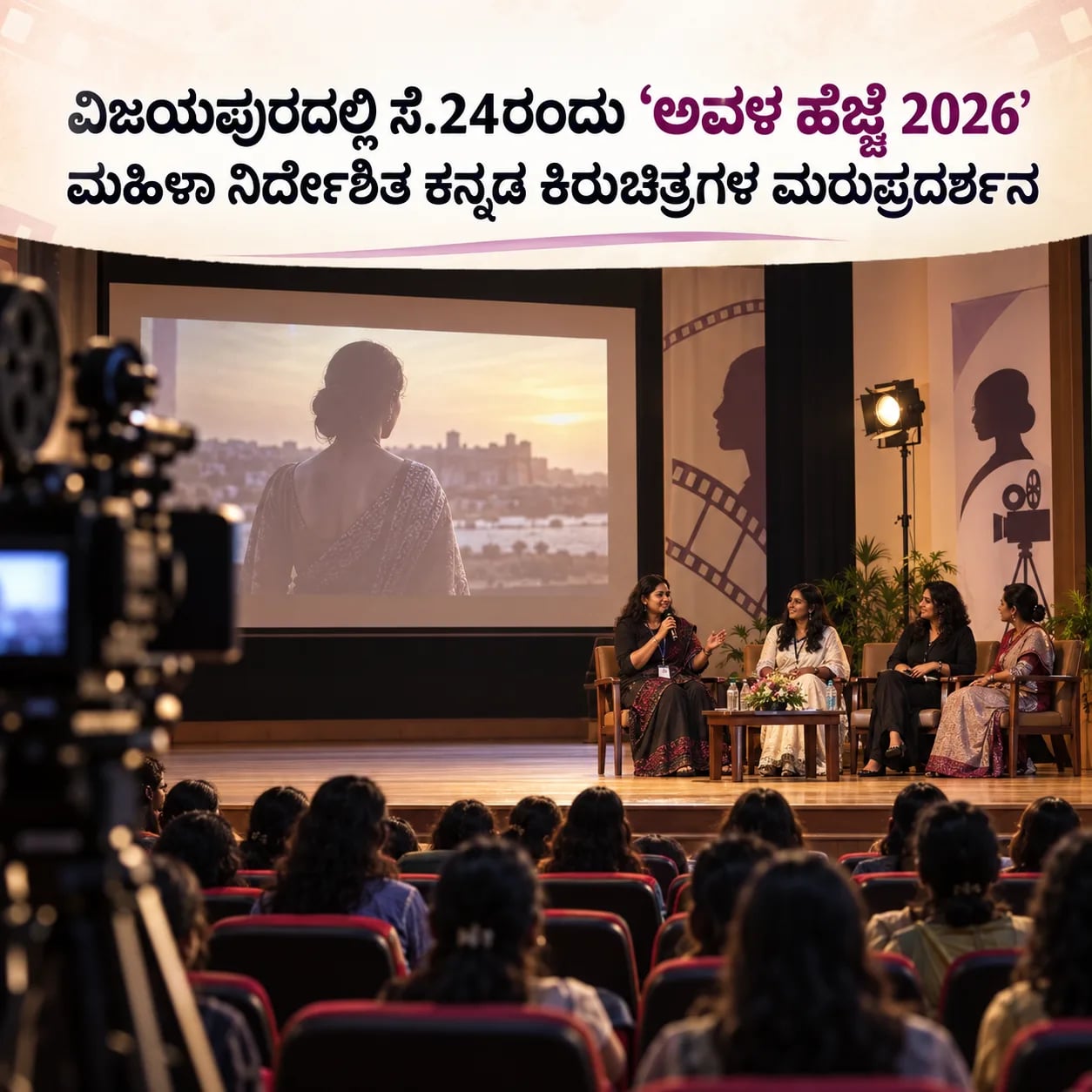 ವಿಜಯಪುರದಲ್ಲಿ ಸೆ.24ರಂದು ‘ಅವಳ ಹೆಜ್ಜೆ 2026’ ಮಹಿಳಾ ನಿರ್ದೇಶಿತ ಕನ್ನಡ ಕಿರುಚಿತ್ರಗಳ ಮರುಪ್ರದರ್ಶನ
