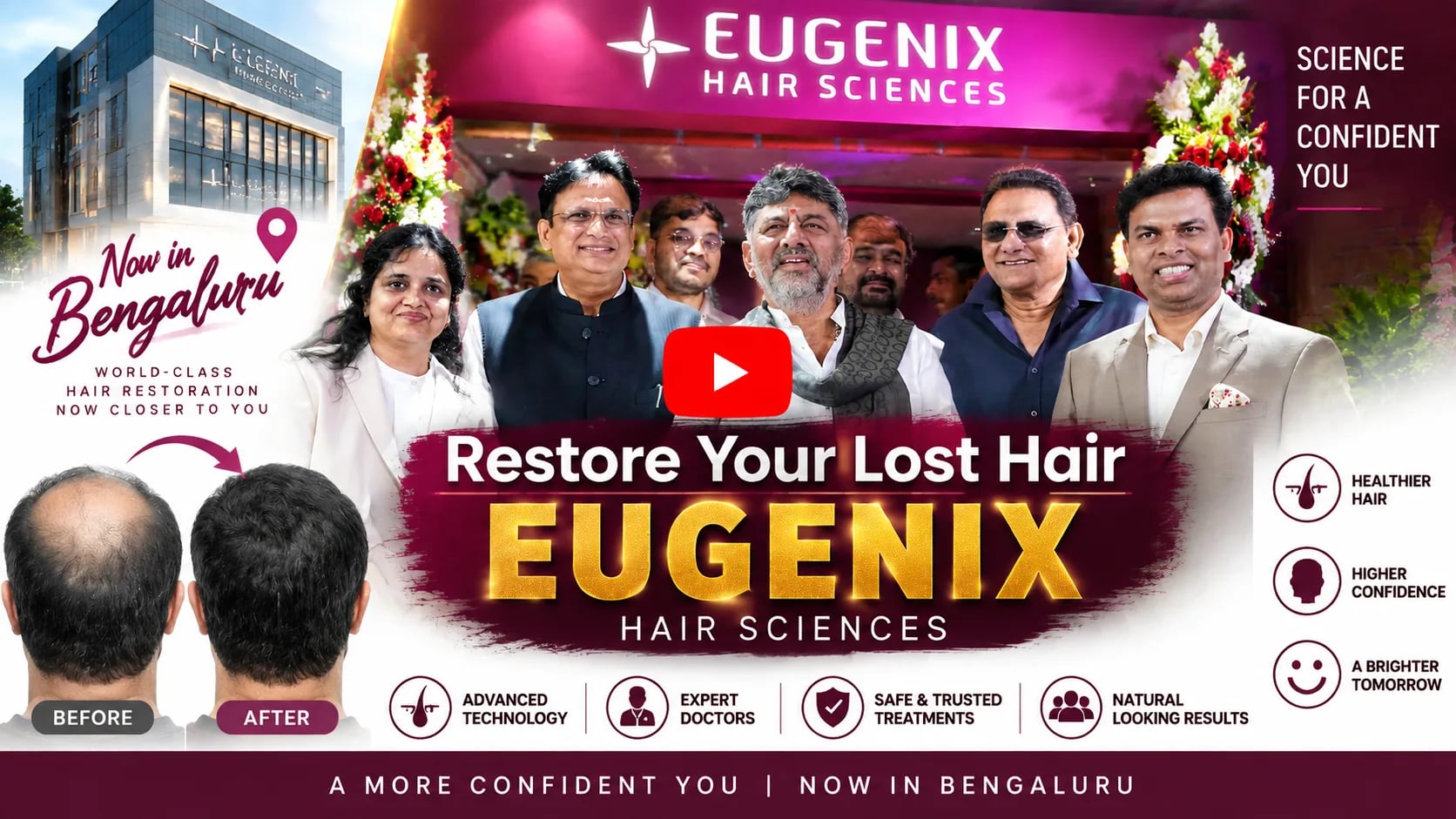 ಬೆಂಗಳೂರಿನಲ್ಲಿ ಯುಗೆನಿಕ್ಸ್ ಹೇರ್ ಸೈನ್ಸಸ್ ನೂತನ ಅತ್ಯಾಧುನಿಕ ಕೇಂದ್ರ ಆರಂಭ